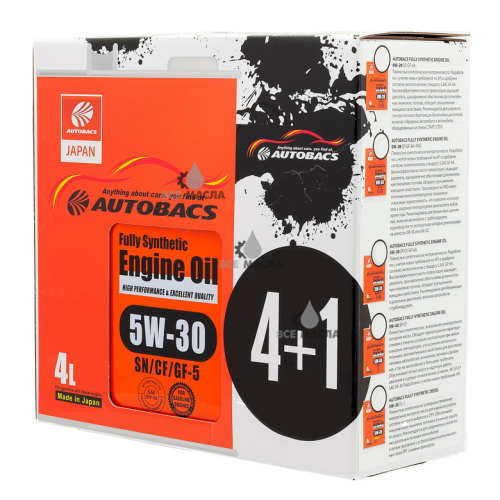 Autobacs Engine Oil 5W-30 SN/GF-5 4л.+1л.
