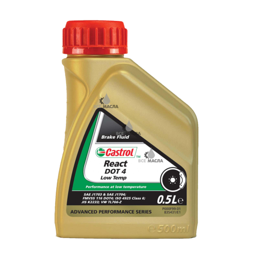 Castrol React DOT 4 Low Temp 0,5 л.