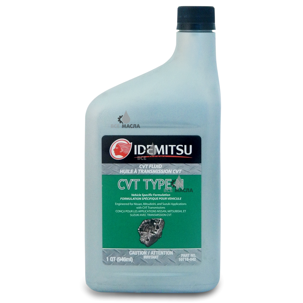 Idemitsu 10118042. Масло трансмиссионное Idemitsu CVTF 1л. Idemitsu CVT Type-n 0,946 л.. Масло трансмиссионное Idemitsu CVTF Type TLS-Fe 4 л. Масло для вариатора идемитсу