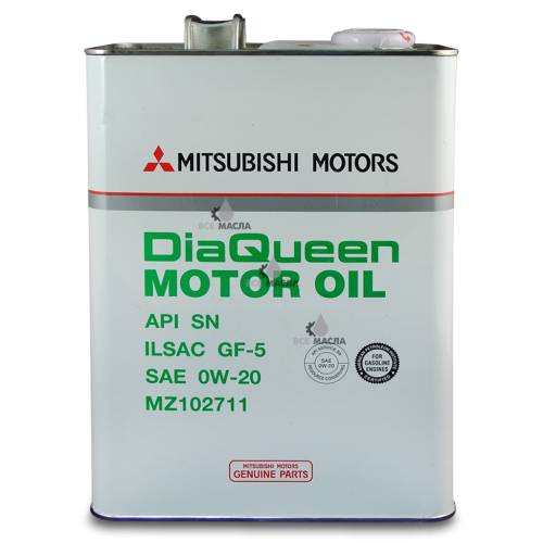 Mitsubishi DiaQueen Motor Oil SN/GF-5 0W-20 4 л.