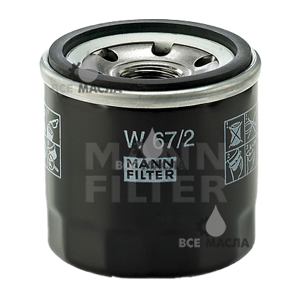 Фильтр масляный MANN-FILTER W67/2