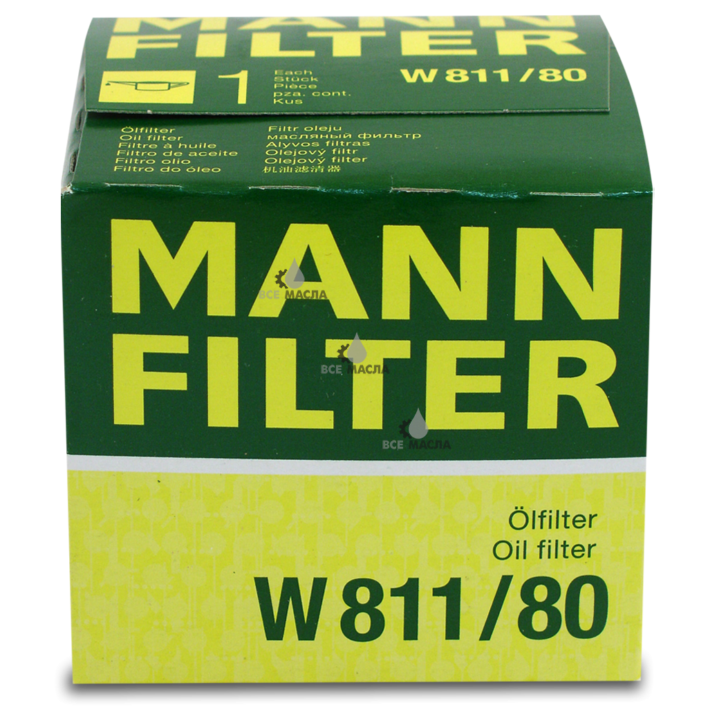 Фильтр масляный MANN-FILTER W811/80